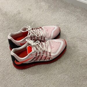 Nike men’s  Air Max White and Red Sneakers